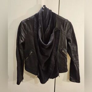Free People Black Moro/Bomber Jacket Size 0!